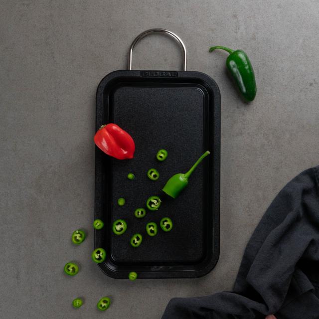 Skærebræt plastik 26,5 x 16 cm sort
