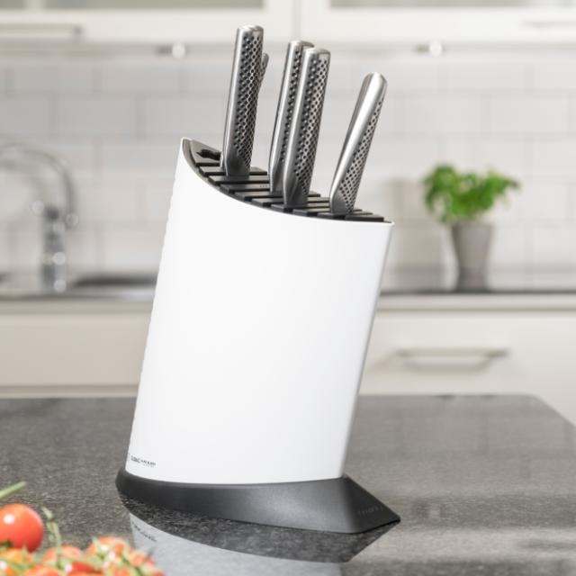 Knivblok 9+1 hvid